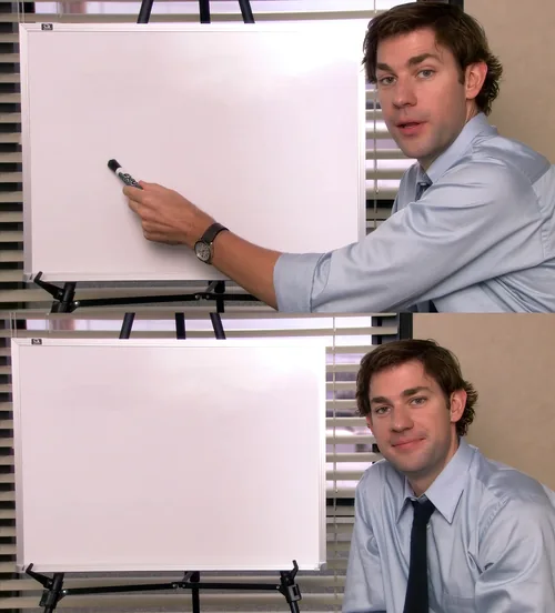 Jim Halpert Explaining to Whiteboard